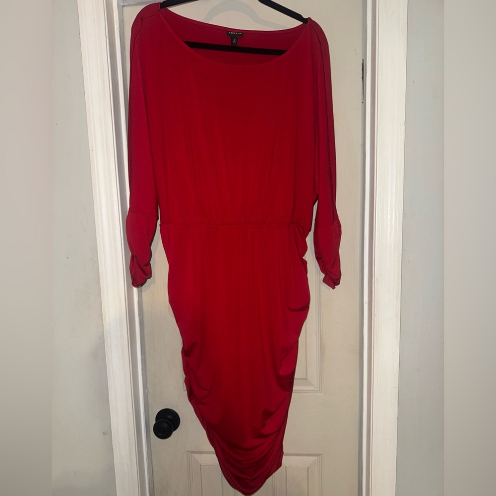 Torrid Vibrant Red Long Sleeve Dress